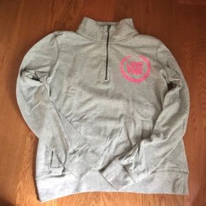 Victoria's Secret Pink Half Zipper Sweatshirt