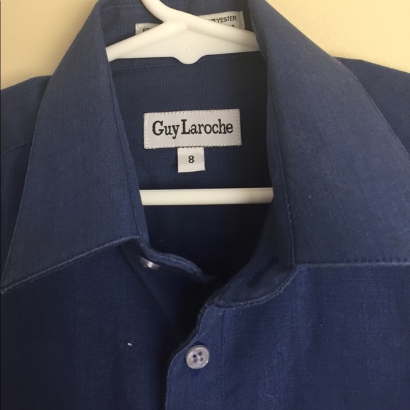 Royal blue boys dress shirt - Picture 2 of 4