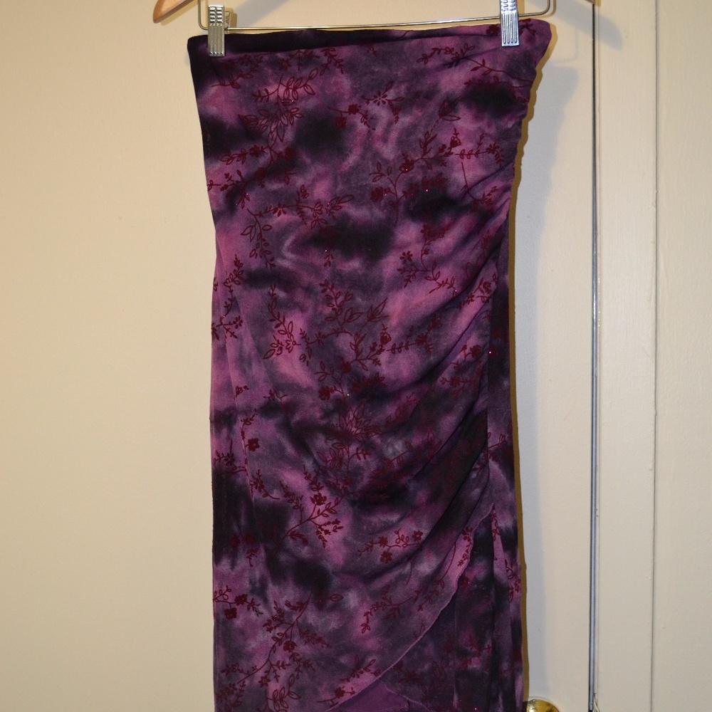 Strapless Purple Dress