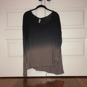 Wide neck long sleeve