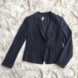 Navy Blue Single Button Classic Blazer Suit