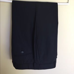 Boys' black dress pants.