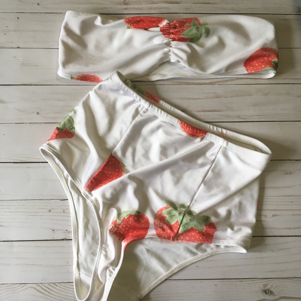 Strawberry Print High waist Bikini