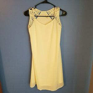 NWOT. CREAM SHEER DRESS