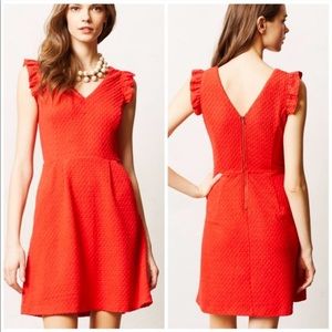 Anthropologie Tabitha Teahouse red dress sz6