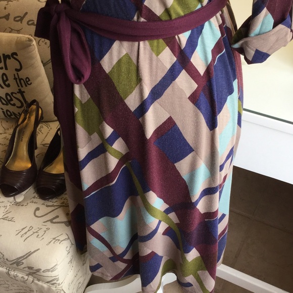 Merona Retro inspired button up/ waist tie dress - Picture 3 of 8