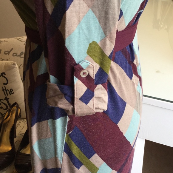 Merona Retro inspired button up/ waist tie dress - Picture 4 of 8