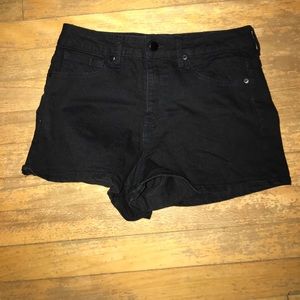 Black High Waisted Shorts