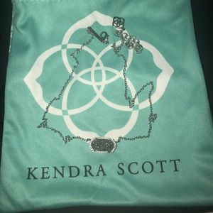 Kendra Scott silver drusy necklace
