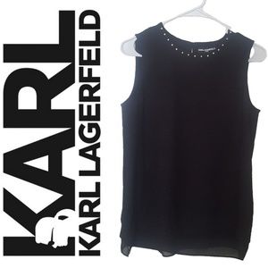 NWT Karl Lagerfeld Studded Layer Tank XS