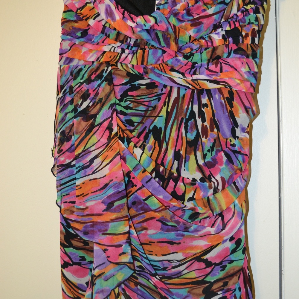 Bodycon Multi color strapless dress