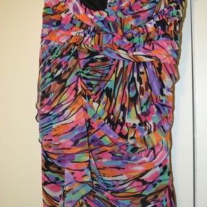Bodycon Multi color strapless dress