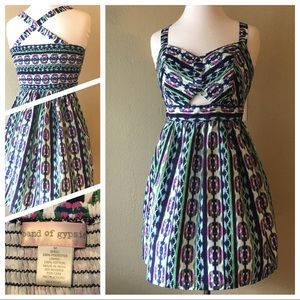 Band of gypsies Geometric sleeveless mini dress