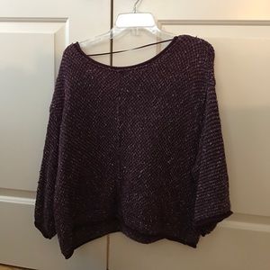 Free People purple and white knit sweater