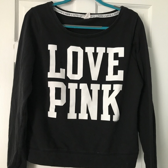 PINK Victoria's Secret Tops - Classic black Pink Victoria's Secret pullover
