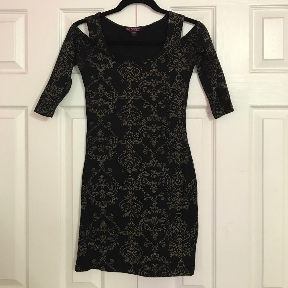 Betsey Johnson fun cold shoulder dress