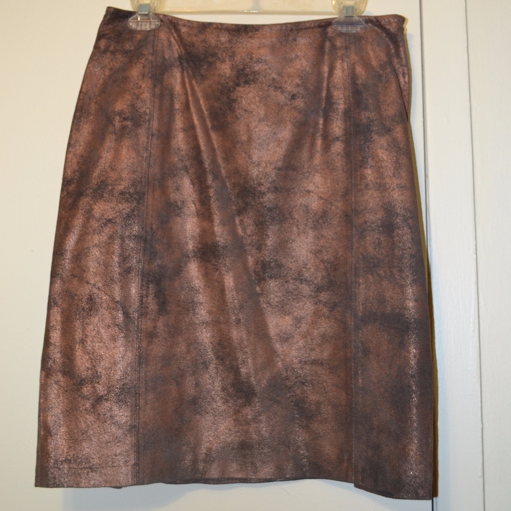 Bronze suede skirt