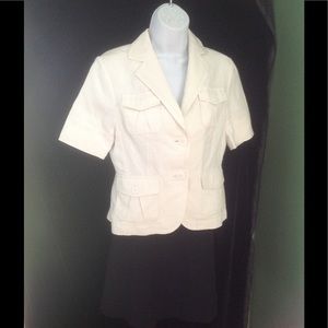 Banana Republic White Blazer short Sleeve 4