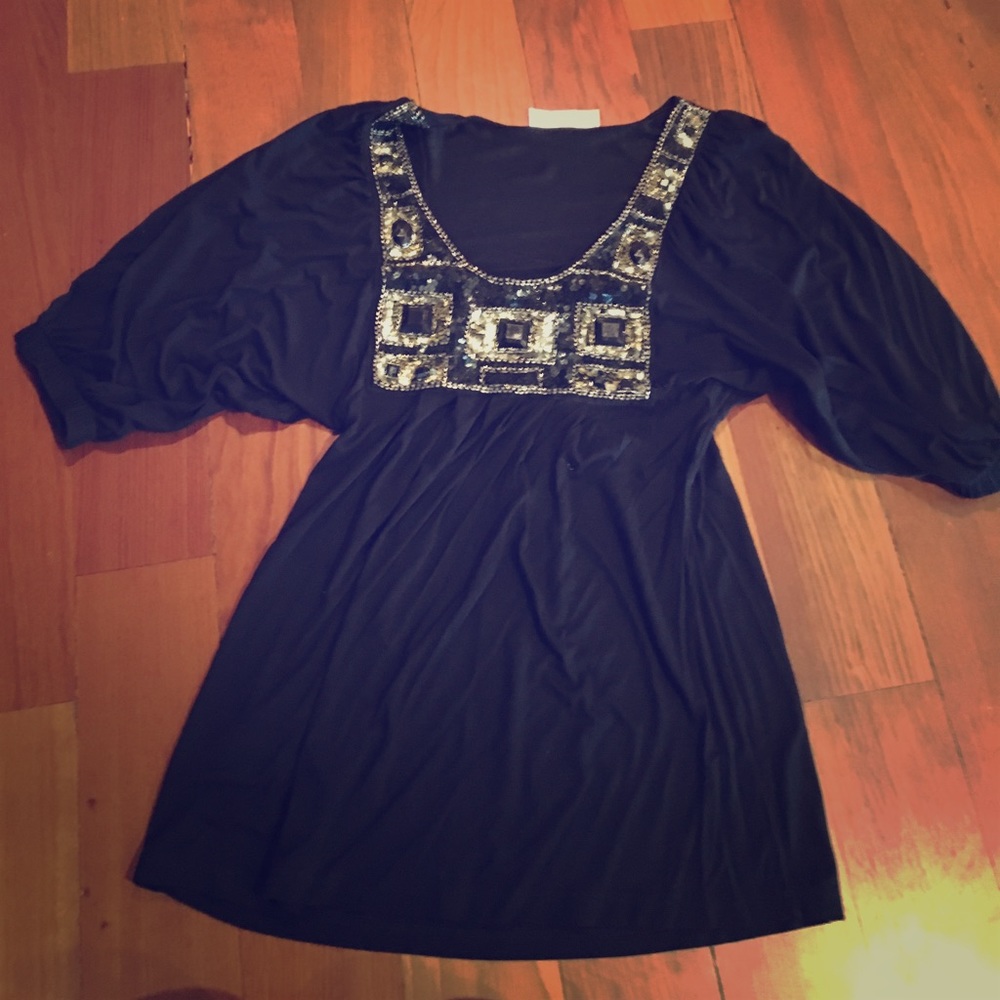 Dress shirt with beading