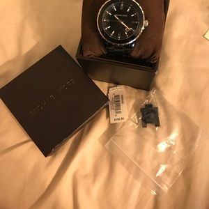 Black MK ceramic watch