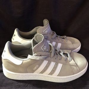 Adidas Campus Sneakers Grey & White Womens Size 10