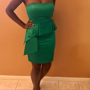Emerald green cocktail dress