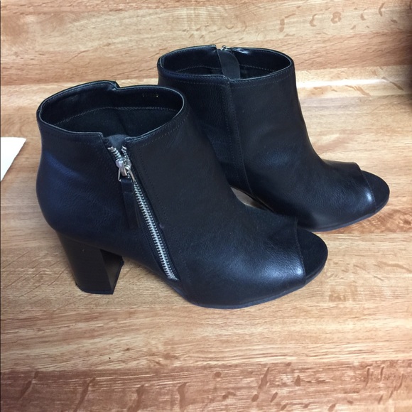 Charlotte Russe Shoes - Black peep toe booties