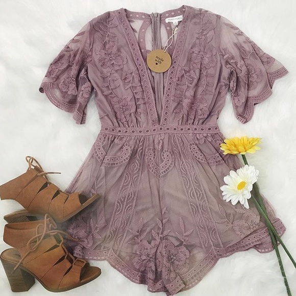 Honey Punch Pants - Lace romper rompers honey punch