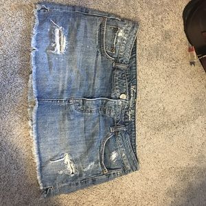 American eagle jean skirt