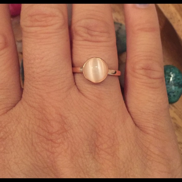 Rose gold plated pink stone ring - Picture 6 of 6