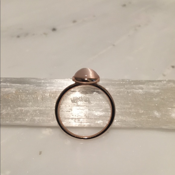 Rose gold plated pink stone ring - Picture 3 of 6