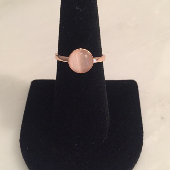 Rose gold plated pink stone ring - Picture 5 of 6