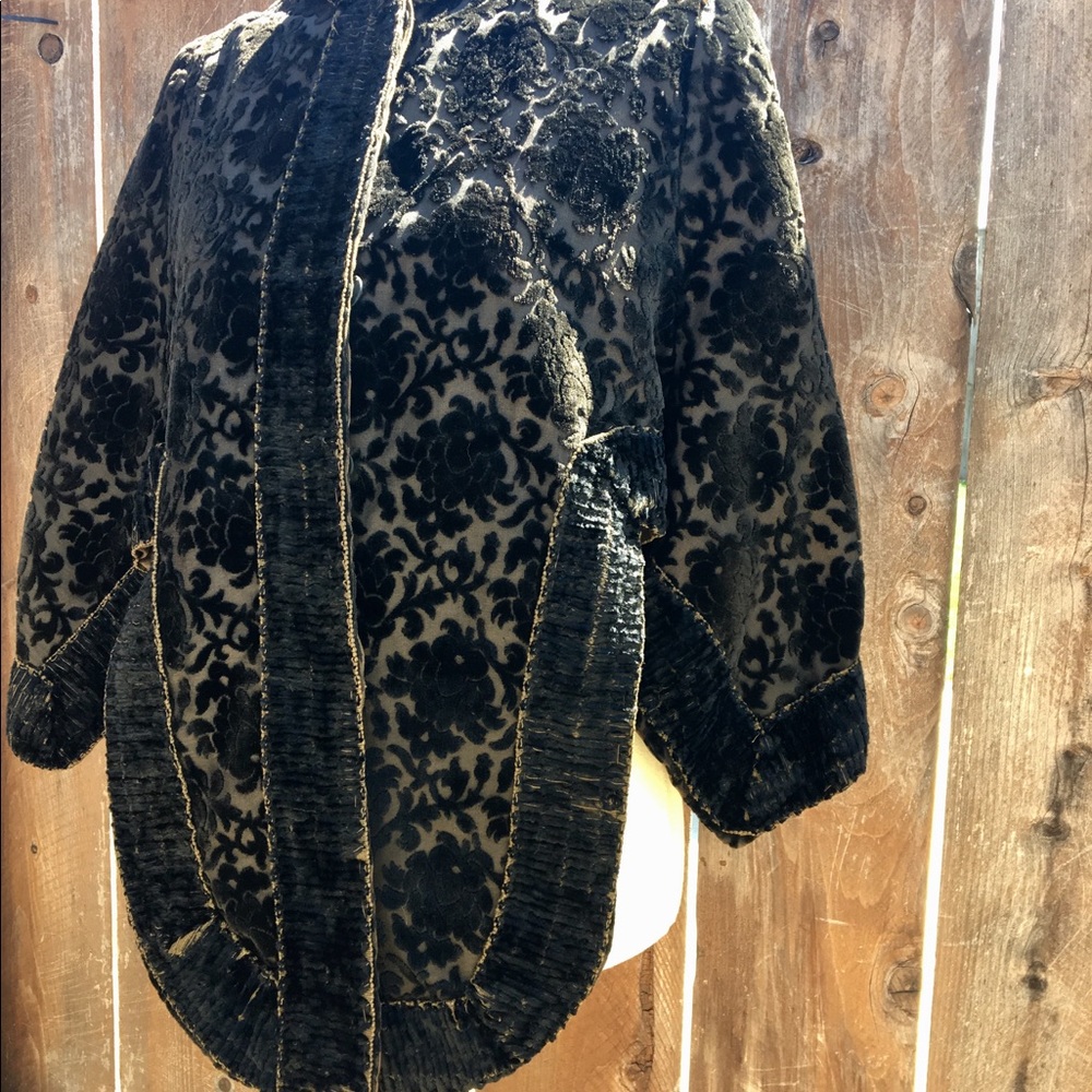 Vintage velvet cape coat