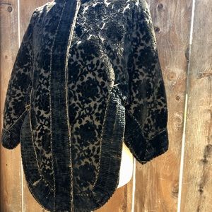 Vintage velvet cape coat
