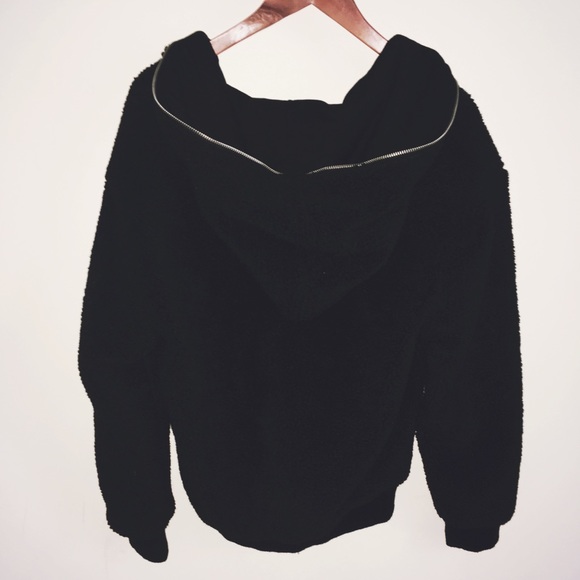 Oversized black letterman jacket. - Picture 2 of 2