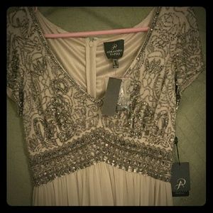 Adrianna papell beaded evening gown/dress