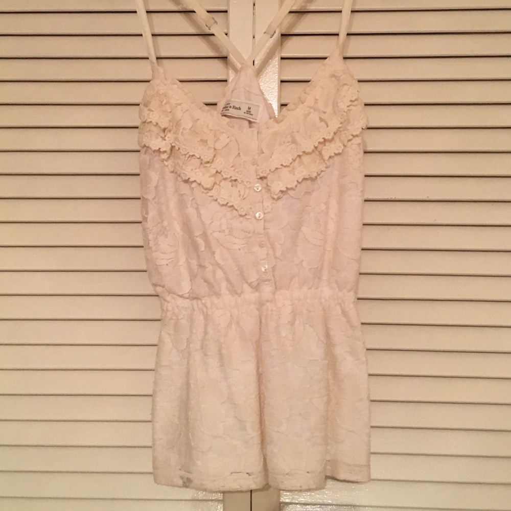 A&F Lace Racerback Tank size Medium