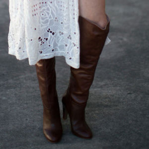 Thigh High Boots- Cognac Lovin Boot