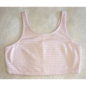 Express • Light Pink Mesh Crop Top