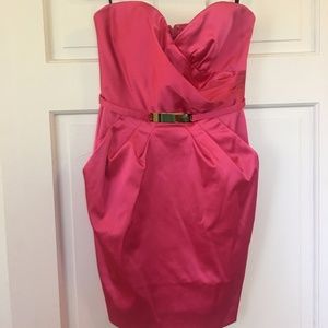 BEBE strapless mini dress