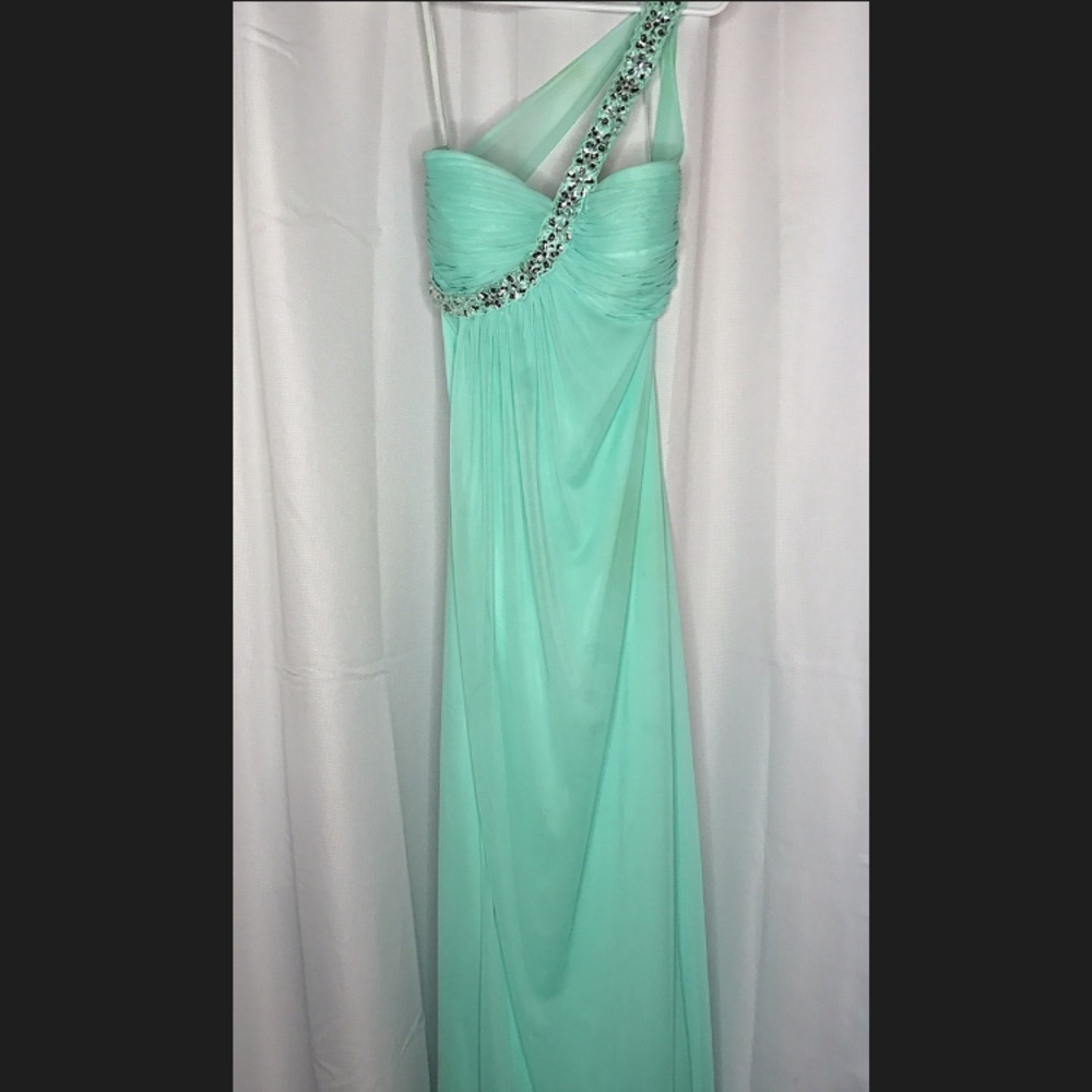 Teal Blue Prom Dress Size 2