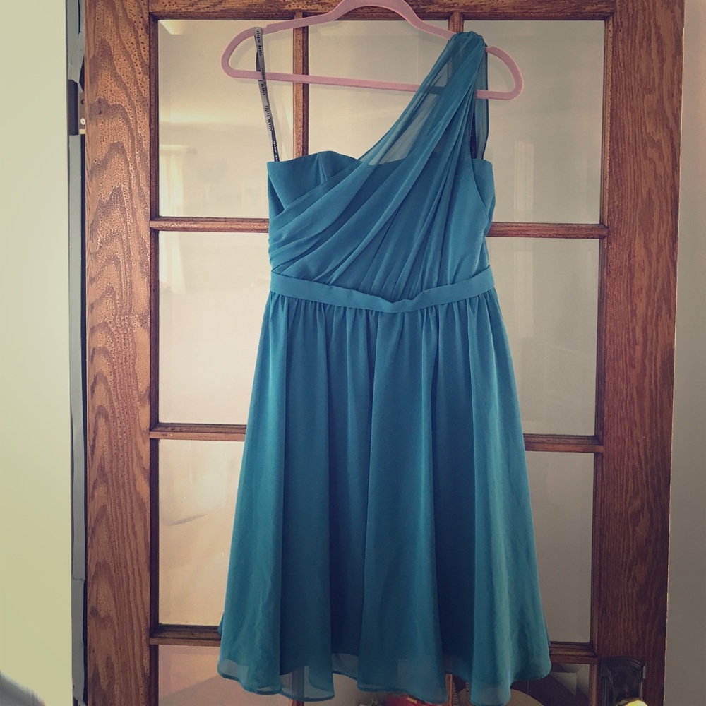 One-shoulder Alfred Angelo dress