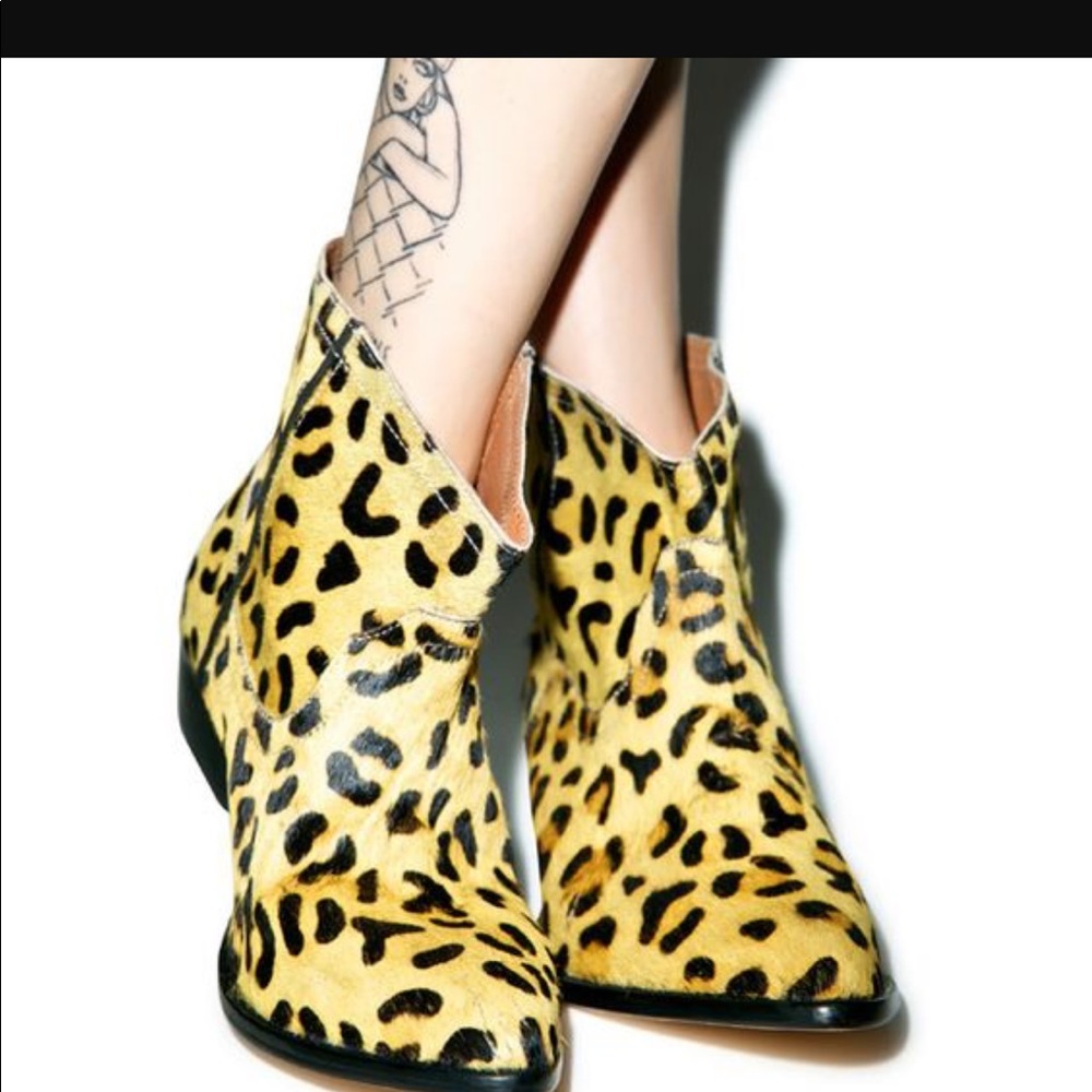 NEW one teaspoon 'le rebel' leopard print bootie