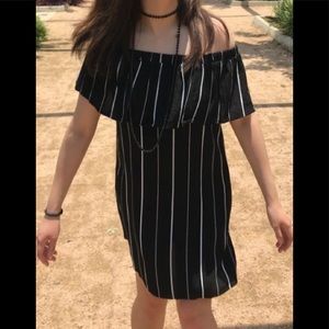 Off shoulder dress- Necklace not included