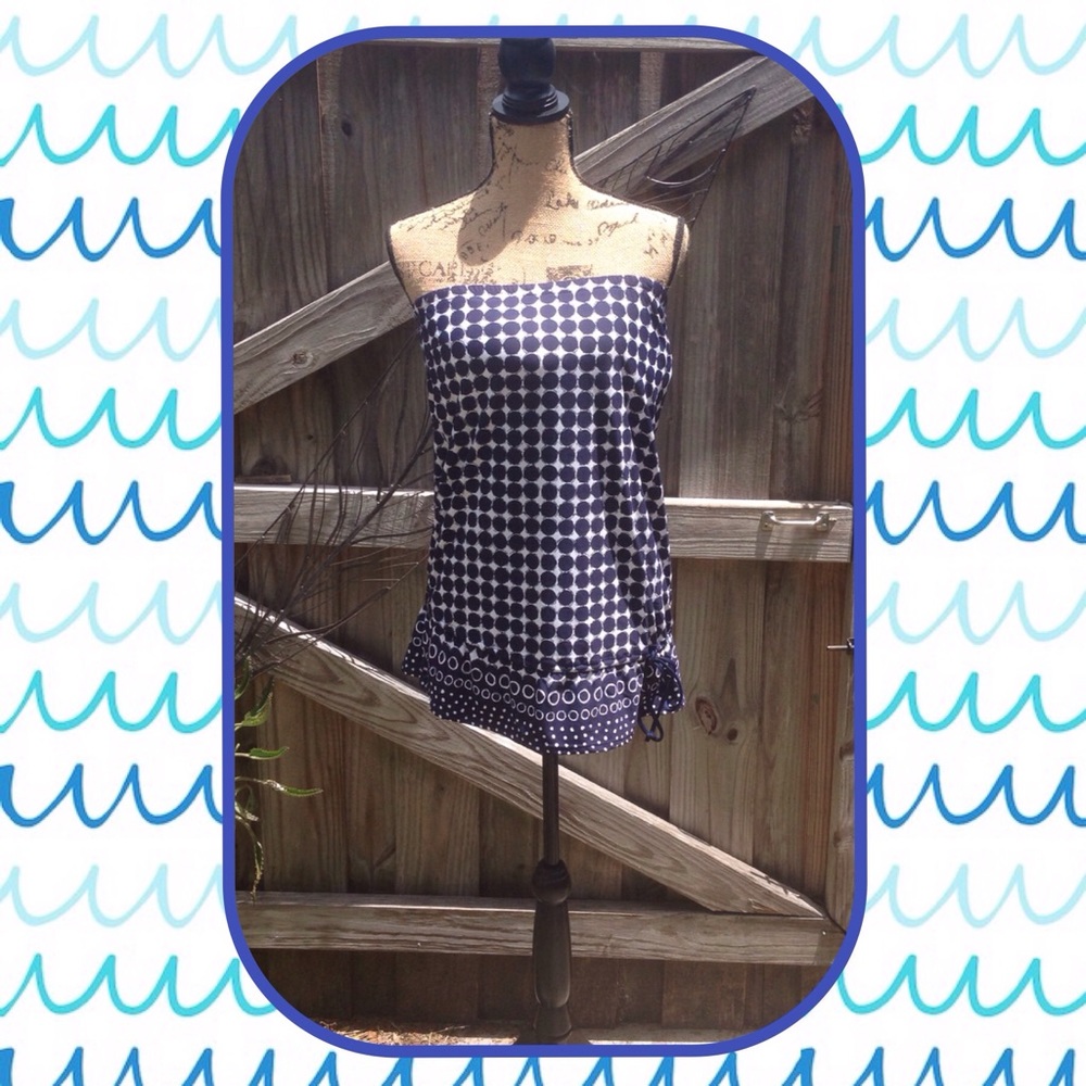 NWT. Beach House Polka Dot Tankini 12