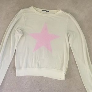 Wild fox pink star jumper/sweatshirt