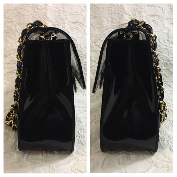 Chanel Clear Naked Jumbo Classic Vinyl Flap Rare - Picture 4 of 8