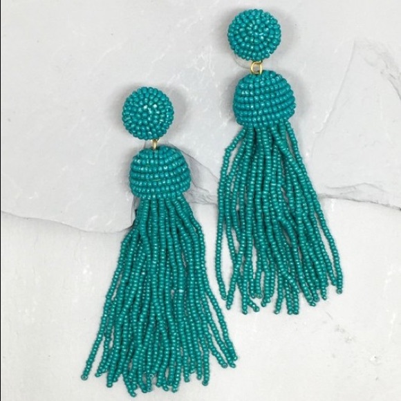 Jewelry - Handmade Tassel Earrings - Teal