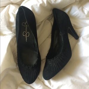 Jessica Simpson Black Suede Pump Heels
