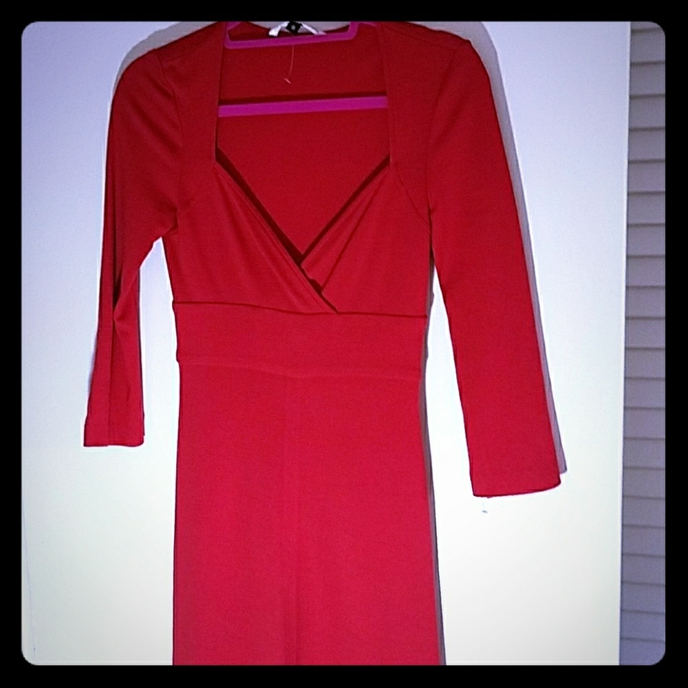 Red Diane von Furstenberg dress